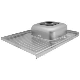 Мойка для кухни Kroner KRP Satin-6080R06160 80х60 см крыло слева нержавеющая сталь CV022826