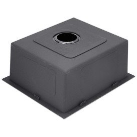 Мойка для кухни Kroner KRP Schwarze-5050HM 50х50 см со смесителем и дозатором нержавеющая сталь черный PVD CVS30145