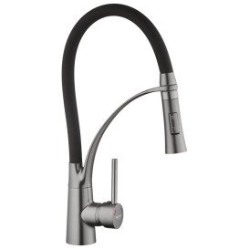 Мойка для кухни Kroner KRP Schwarze-6050HM 60х50 см со смесителем и дозатором нержавеющая сталь черный PVD CVS30071