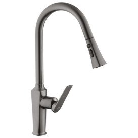 Мойка для кухни Kroner KRP Schwarze-6350HM 63х50 см со смесителем и дозатором нержавеющая сталь черный PVD CVS30075