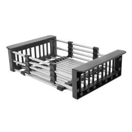 Мийка для кухні Kroner KRP Schwarze-7843ZHM 78х43 см з дозатором та сушаркою нержавіюча сталь чорний PVD CV022797