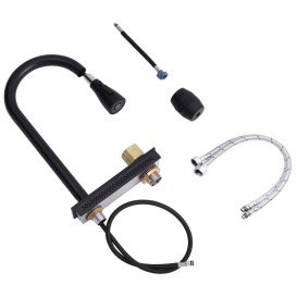 Мойка для кухни Kroner KRP Schwarze-SET7546HMPVD 75х46 см со смесителем и дозатором нержавеющая сталь черный PVD CV032277