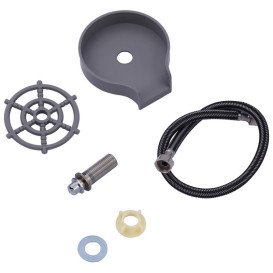 Мойка для кухни Kroner KRP Schwarze-SET7545NGPVD 75х46 см со смесителем и аксессуарами нержавеющая сталь черный PVD CV033806