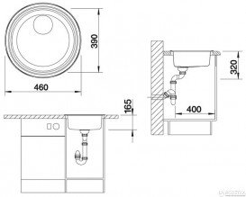 Мойка для кухни круглая Blanco Rondosol нержавеющая сталь полированная 513306