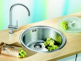 Мийка для кухні кругла Blanco Rondosol нержавіюча сталь декор 513308