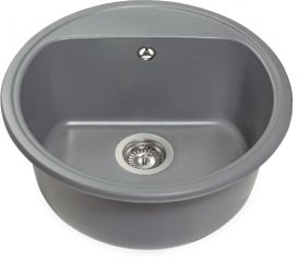 Мийка для кухні кругла Буль-Буль Malibu врізна Маграніт сірий 117050013