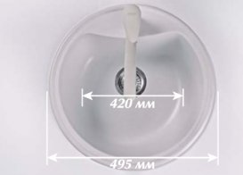 Мойка для кухни круглая Буль-Буль Texas врезная Магранит серый 101050013