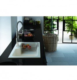 Мийка для кухні Marmorin Ako 1,5k 80х45 см штучний камінь Magranit білий 711 113 006