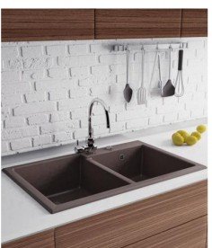 Мойка для кухни Marmorin Debra 2k 80х51 см искусственный камень Magranit коричневый 436 203 004