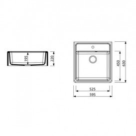 Мойка для кухни Marmorin Ewit 1k без крыла накладная искусственный камень белый 515 103 006