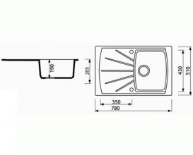 Мийка для кухні Marmorin Fenco 1k 10 78х51 см штучний камінь Magranit пісочний 320 113 007