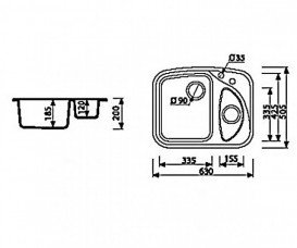 Мийка для кухні Marmorin Forst 1,5k 63х50,5 см штучний камінь Magranit сафарі 310 507 001