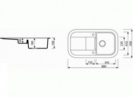 Мийка для кухні Marmorin Laver 1,5k 10 78х50 см штучний камінь Magranit сафарі 510 513 001
