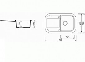 Мойка для кухни Marmorin Laver 1k 10 78х50 см искусственный камень Magranit коричневый 510 113 004