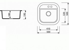 Мойка для кухни Marmorin Laver 1k 50х50 см искусственный камень Magranit сафари 510 103 001