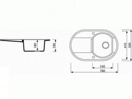 Мойка для кухни Marmorin Otago 1k 10 78х50 см искусственный камень Magranit белый 505 113 006