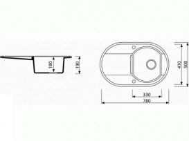 Мийка для кухні Marmorin Otago 1k 10 78х50 см штучний камінь Magranit білий 505 113 006