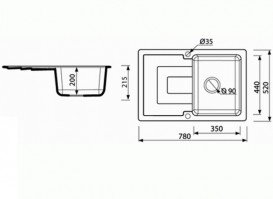 Мойка для кухни Marmorin Sten 1k 10 78х52 см искусственный камень Magranit сафари 385 113 001