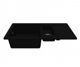 Мойка для кухни Miraggio Austin 77,2х43 см кварцевый песок Mirastone черный 0000070