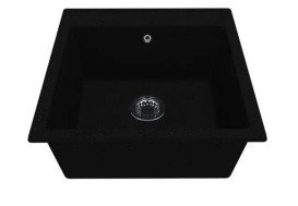Мийка для кухні Miraggio Bodrum 50,8 х49, 5 см кварцовий пісок Mirastone total black 0002697