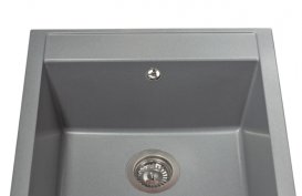 Мойка для кухни Miraggio Bodrum 510 врезная прямоугольная  с переливом матовый gray 0000002