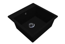 Мойка для кухни Miraggio Bodrum 510 врезная прямоугольная с переливом матовый black 0000001