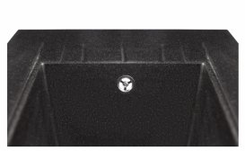 Мийка для кухні Miraggio Bodrum 650 врізна прямокутна з переливом матовий black 0000007