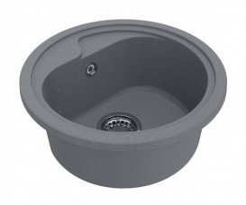 Миття для кухні Miraggio Kansas Ø44,7 см кварцовий пісок Mirastone сірий 0000091