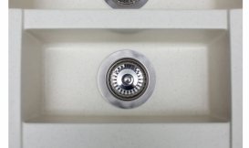 Мийка для кухні Miraggio La Pas врізна прямокутна з 2 чашами з переливом матовий Jasmine 0000021