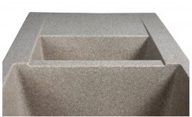 Мийка для кухні Miraggio La Pas врізна прямокутна з 2 чашами з переливом матовий Terra 0000024