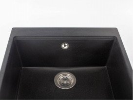 Мийка для кухні Miraggio Lagoon 54,1 х51, 1 см кварцовий пісок Mirastone чорний 0001039