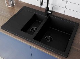 Мойка для кухни Miraggio LaPas 78,6х48,9 см кварцевый песок Mirastone total black 0002741