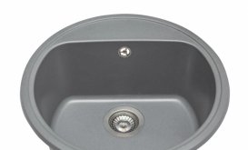 Мойка для кухни Miraggio Malibu 517x517x221 врезная круглая с переливом матовый Gray 0000027
