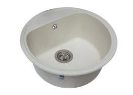 Мийка для кухні Miraggio Malibu 517x517x221 врізна кругла з переливом матовий Jasmine 0000028