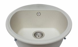 Мийка для кухні Miraggio Malibu 517x517x221 врізна кругла з переливом матовий Jasmine 0000028