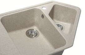 Мийка для кухні Miraggio Tirion врізна з 2 чашами з крилом матовий Terra 0000043