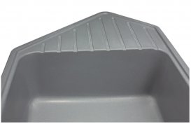 Мийка для кухні Miraggio Tirion врізна з 2 чашами з крилом матовий Gray 0000040