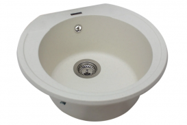 Мийка для кухні Miraggio Tuluza врізна кругла з переливом матовий Jasmine 0000047