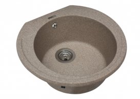 Мийка для кухні Miraggio Tuluza врізна кругла з переливом матовий Terra 0000049