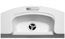 Мойка для кухни Miraggio Valencia врезная круглая с переливом матовый White 0000057