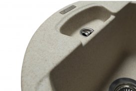 Мийка для кухні Miraggio Valencia врізна кругла з переливом матовий Sand 0000054