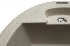 Мийка для кухні Miraggio Valencia врізна кругла з переливом матовий Sand 0000054