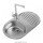Мойка для кухни овальная Teka DR 80 1B 1D оборачиваемое крыло  врезная  нержавеющая сталь  хром 10110007