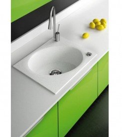 Мийка для кухні Marmorin Tono 1k 62,3х50 см штучний камінь Magranit білий 430 103 006