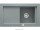Мойка для кухни прямоугольная TEKA AURA 45B TG оборачиваемое крыло  врезная  гранит  серый металлик 88568