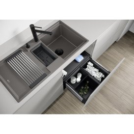 Мийка для кухні прямокутна Blanco ADIRA 6 S SILGRANIT темна скеля 527603