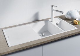 Мийка для кухні прямокутна BLANCO Axia III 6 S-F SILGRANIT® біла 523486