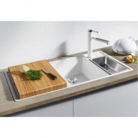 Мийка для кухні прямокутна BLANCO Axia III 6 S-F SILGRANIT® біла 523486