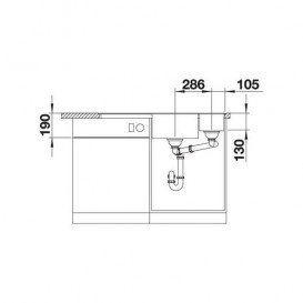 Мойка для кухни прямоугольная BLANCO Axia III 6 S-F SILGRANIT® жасмин 523493