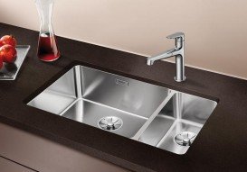 Мийка для кухні прямокутна Blanco Andano 500/180-U нержавіюча сталь полірована чаша зліва +522991